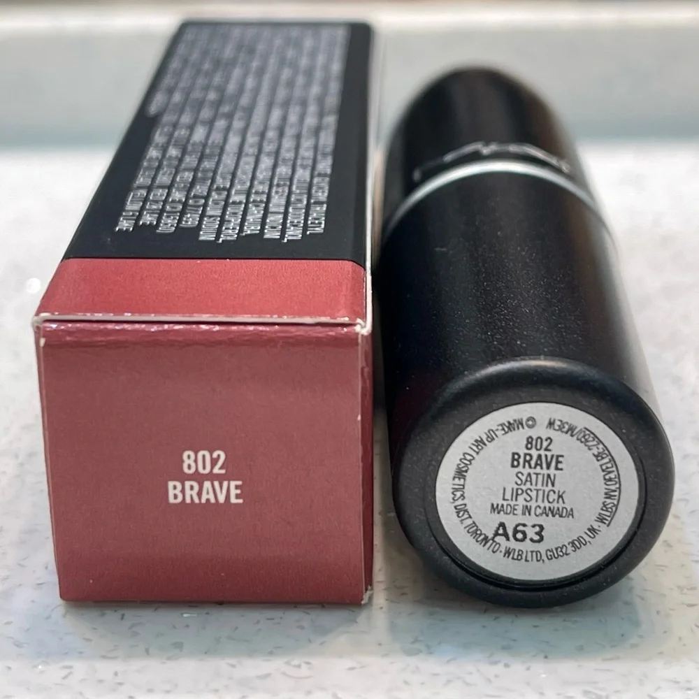 MAC ~ ‘802 BRAVE’ Satin Lipstick ~ Full Size ~ RARE & HTF ~ NIB